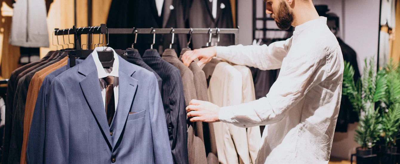 An image of someone browsing custom clothing - discover effective time management tips from Pearce Bespoke.