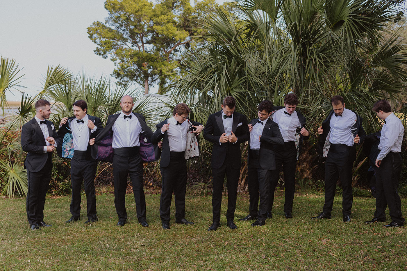 A group of groomsmen in New Orleans, LA.