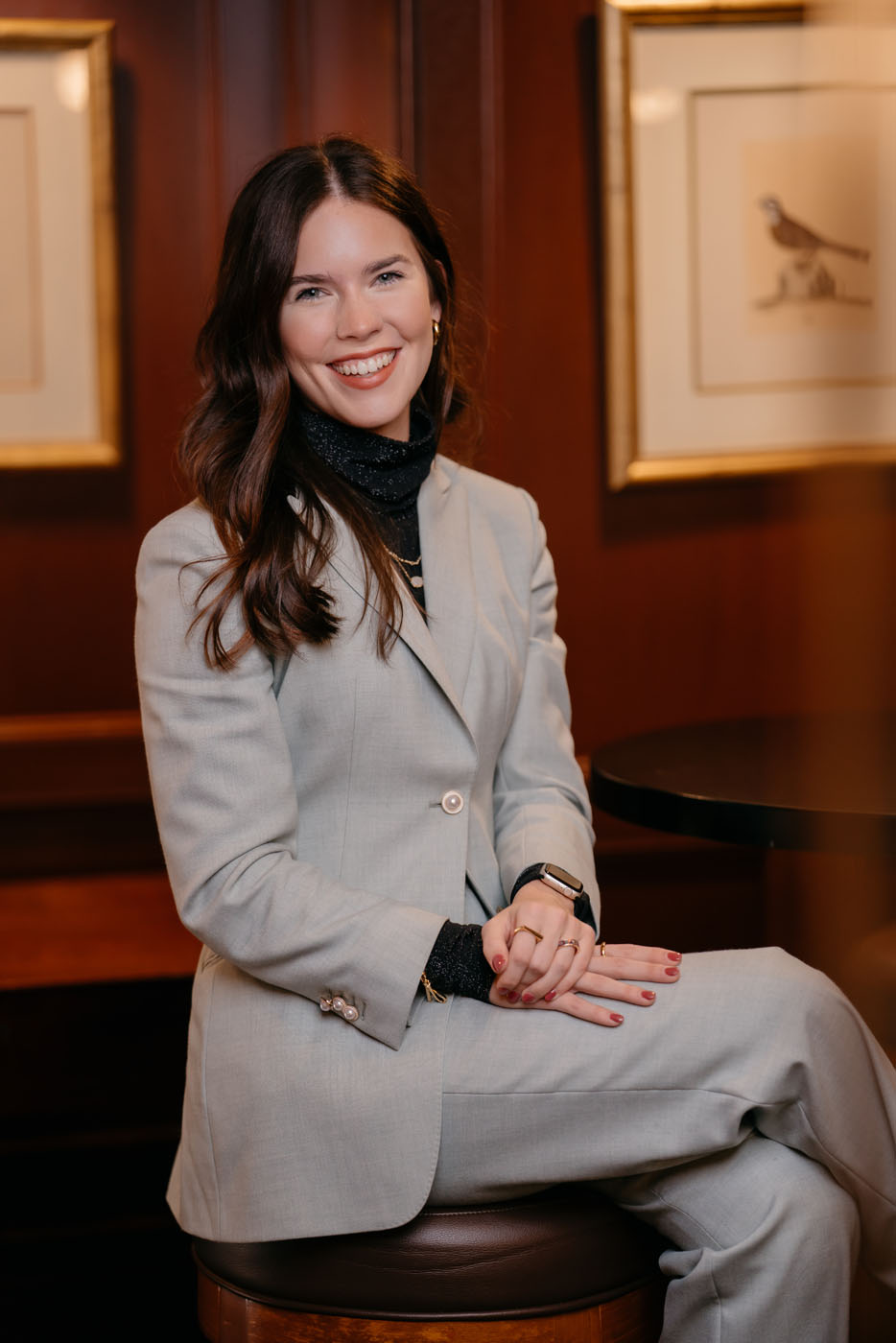 Professional lady wearing a womens tailored suit by Pearce Bespoke in New Orleans, LA.